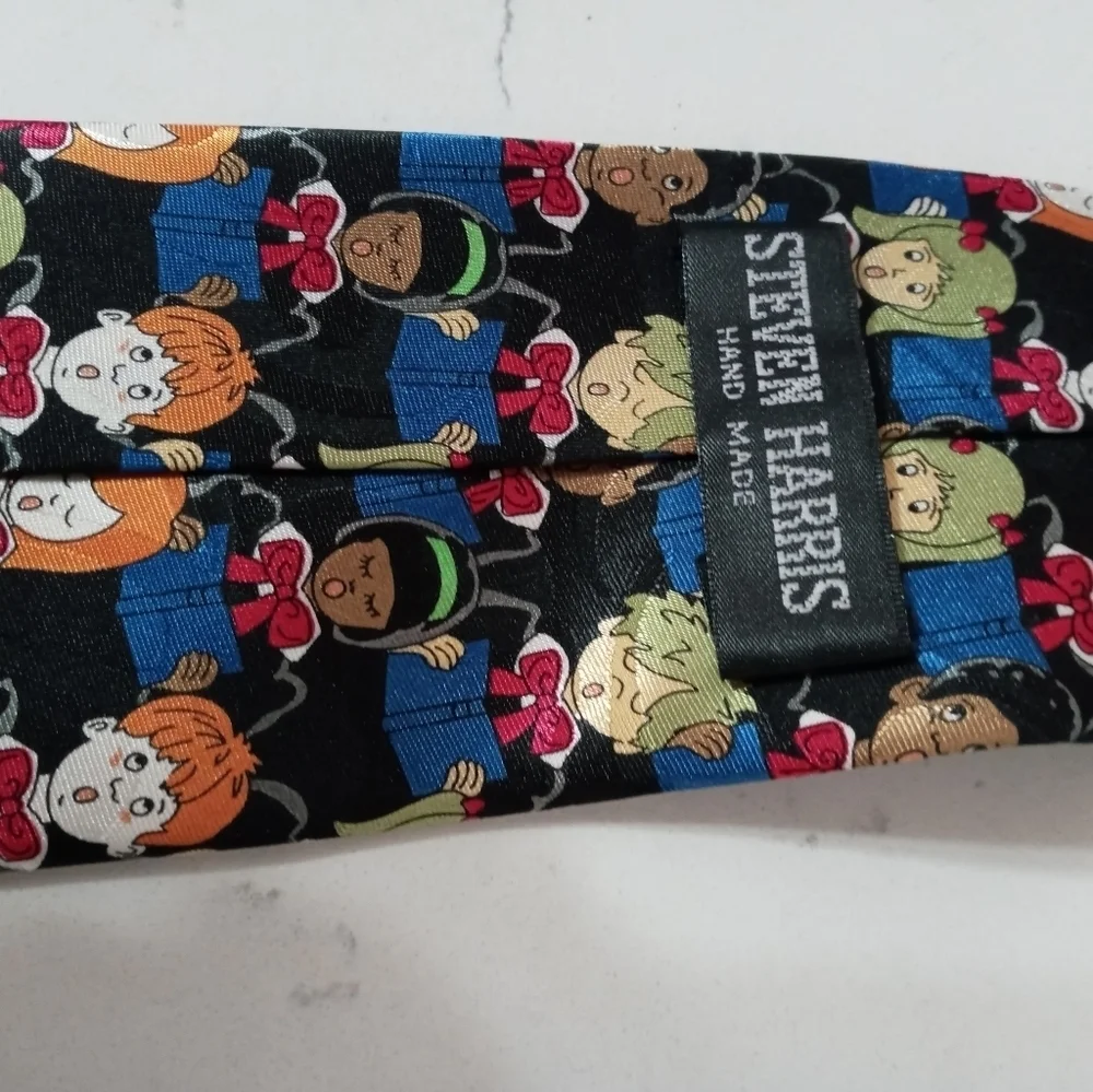 Steven Harris Handcrafted 100% Polyester Christmas Carolers Men's Satin Tie